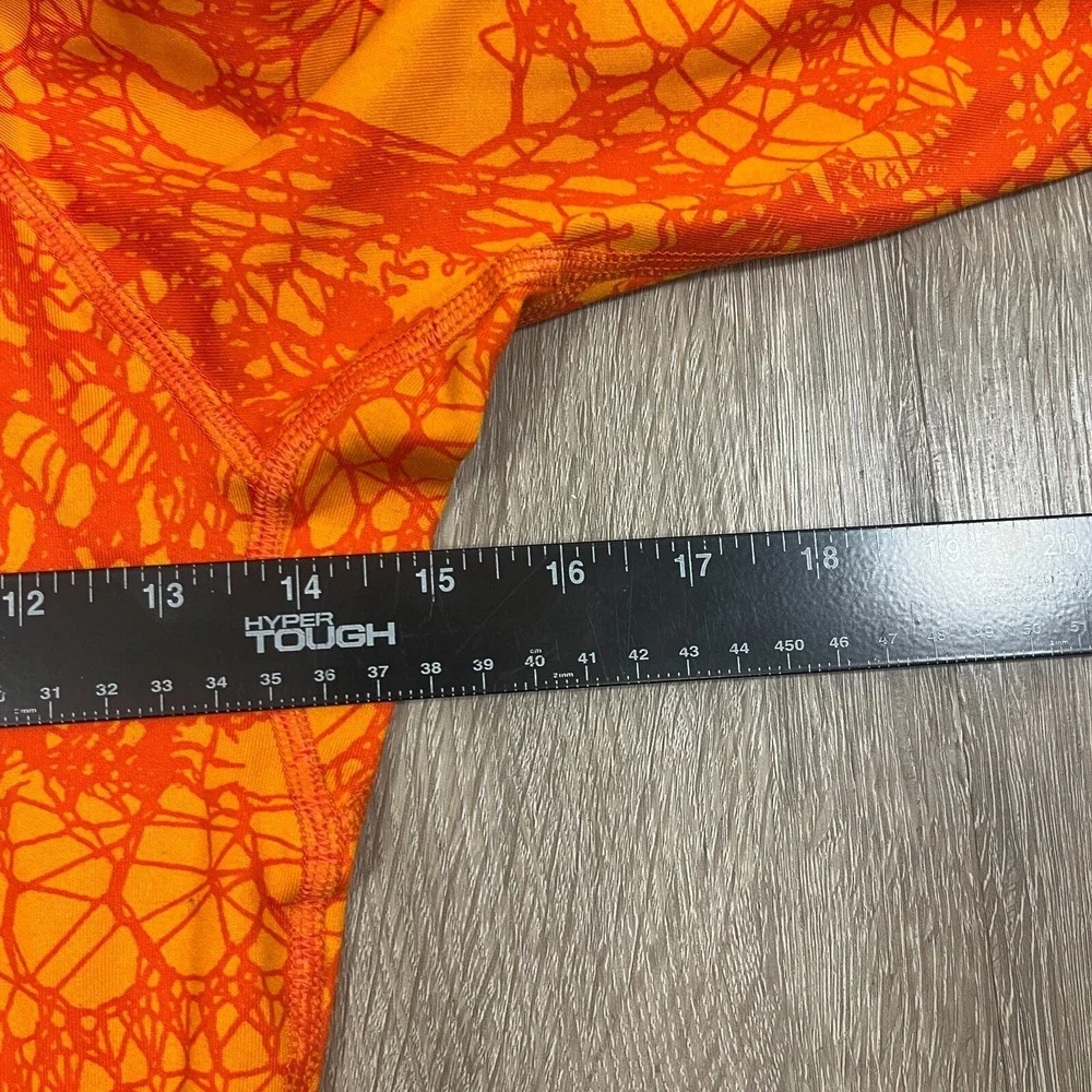 Nike Pro Women's Half Zip Size XS Orange Fleece Running Dri-Fit Thumb Holes